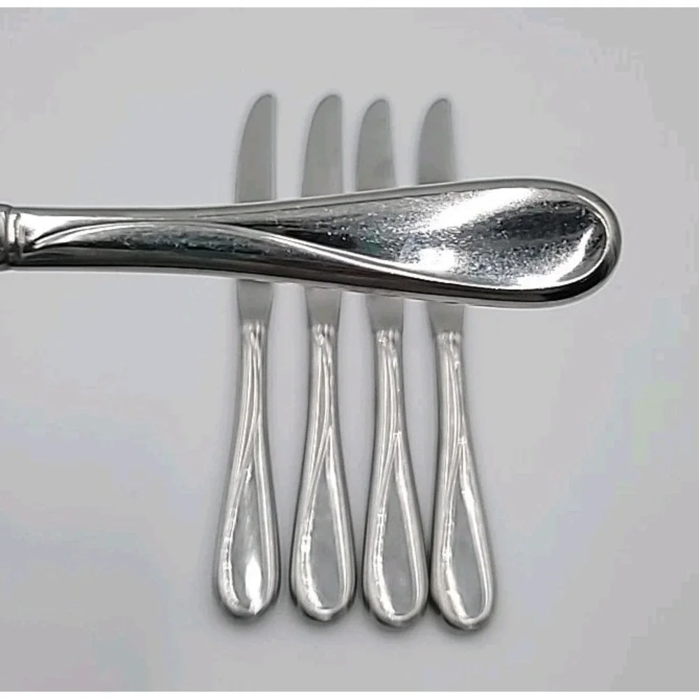 Oneida FLIGHT RELIANCE Stainless 5 Dinner Knives Glossy China‎ Flatware